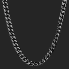 10mm Miami Cuban in Black Gold for Men's Necklace KRKC