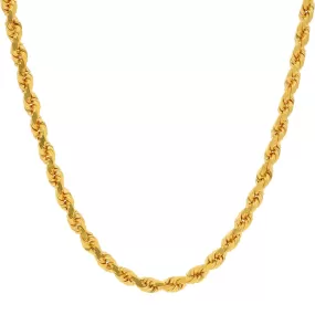 22K Yellow Gold Twisted Rope Chain 42.2 Gms, 24 inches