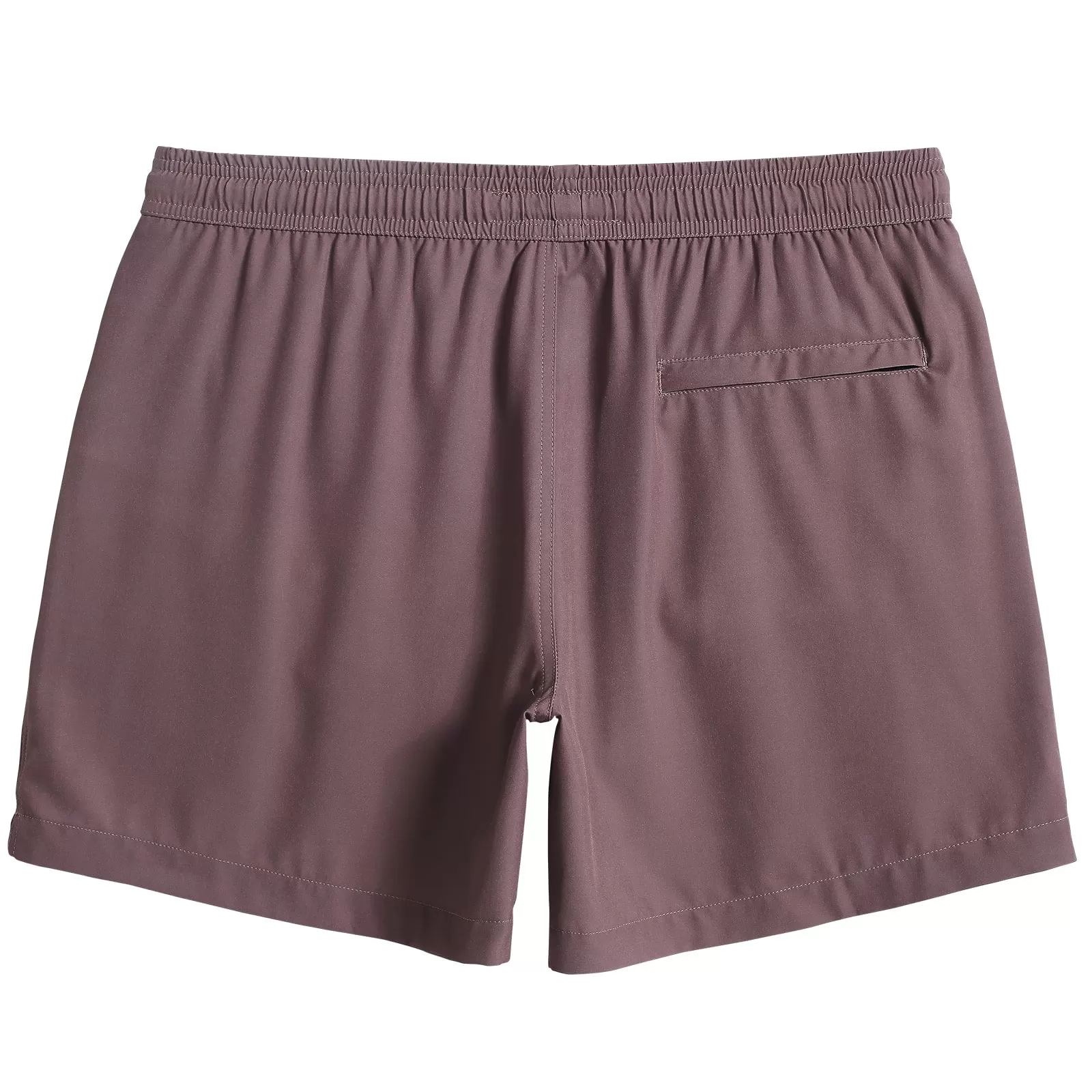 5.5 Inch Inseam Stretch Solid Wine Swim Trunks