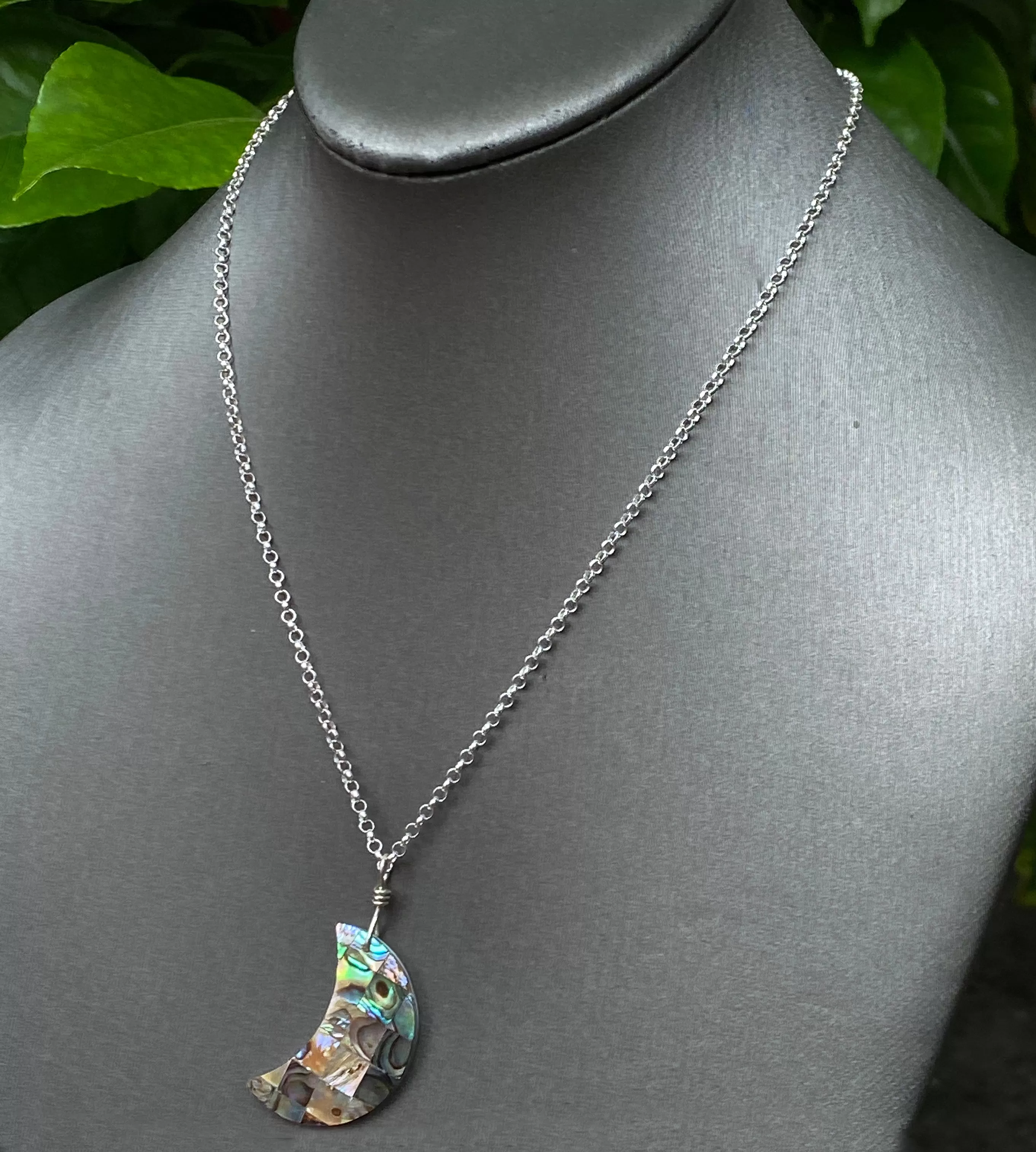 Abalone Moon Necklace