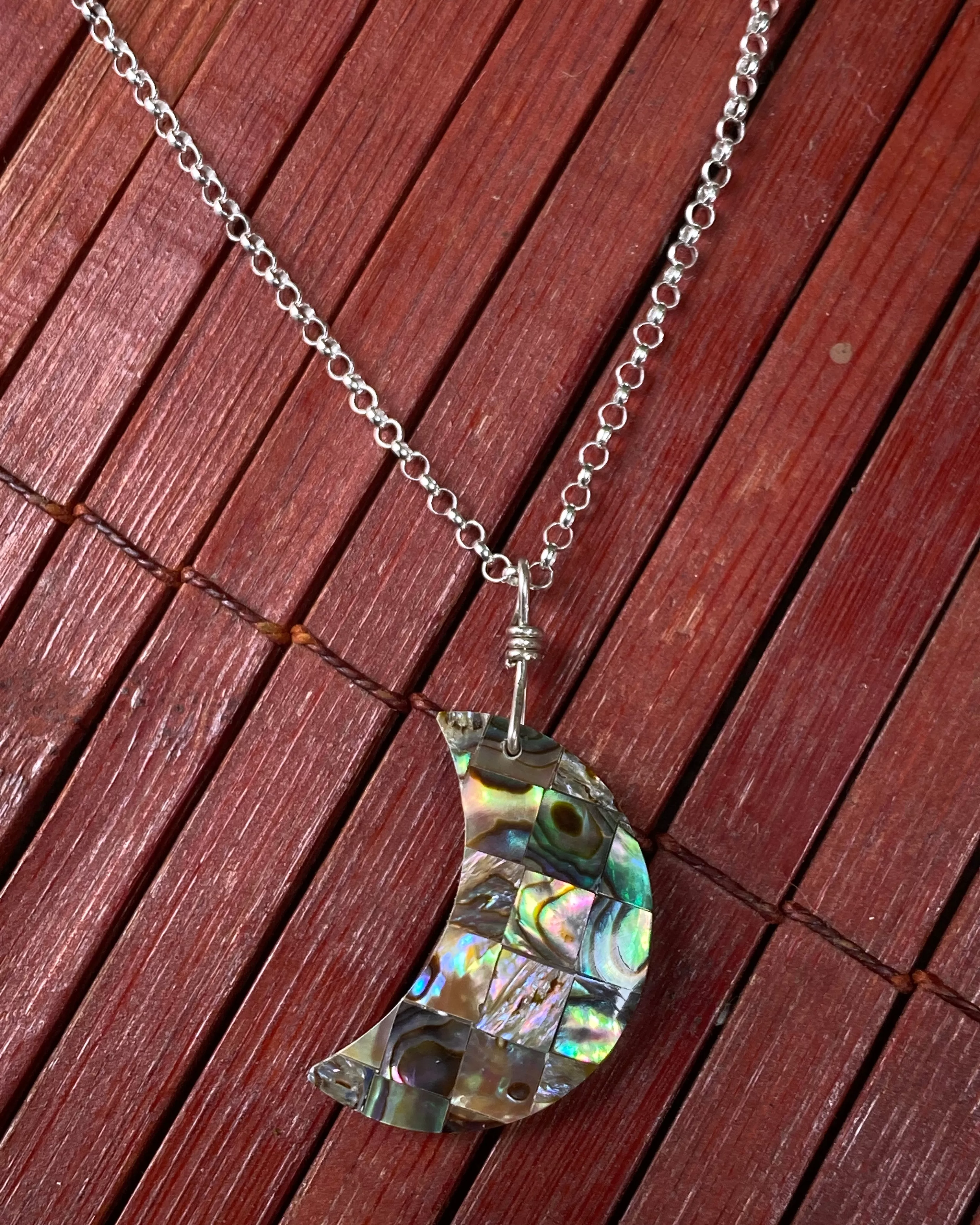 Abalone Moon Necklace