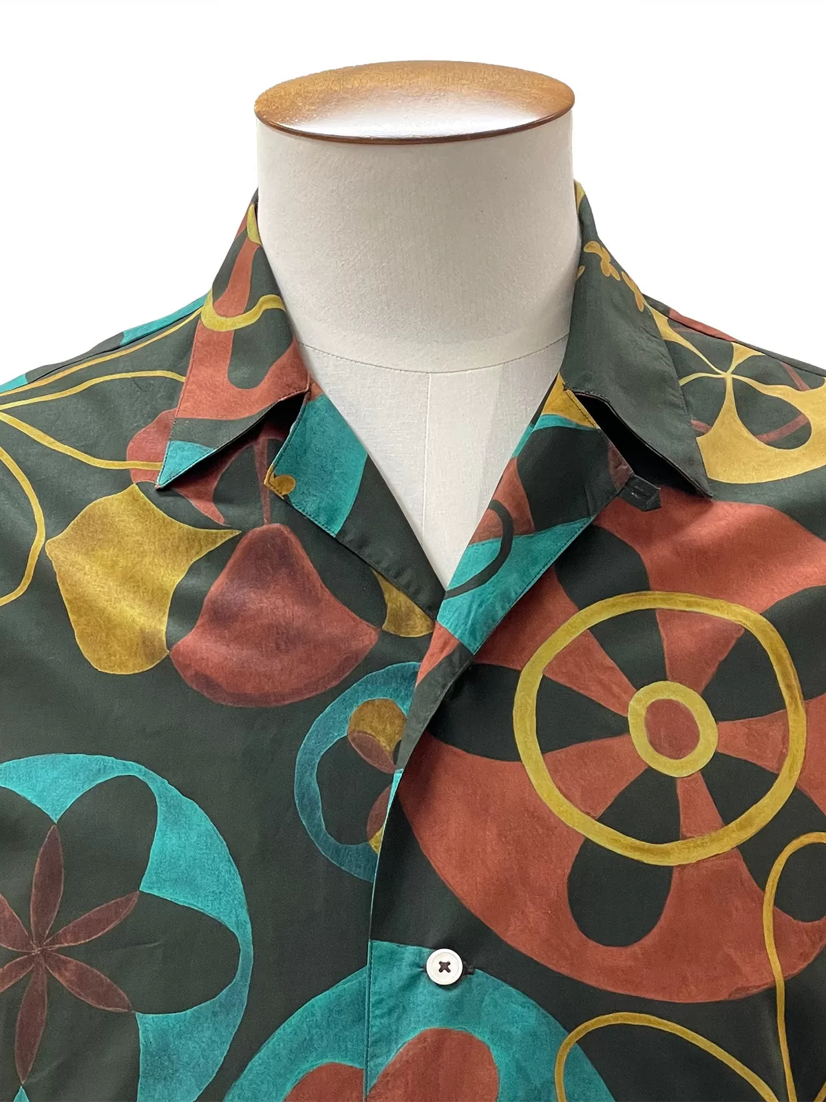 Abstract Floral Camp Collar Shirt