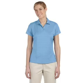 adidas Golf Women's ClimaLite Tide Blue S/S Textured Polo