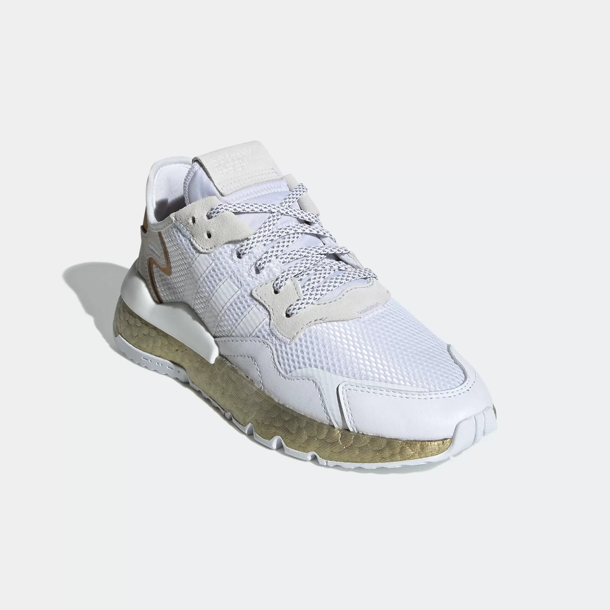 Adidas Women's Nite Jogger Shoes - Cloud White / Periwinkle / Gold Metallic