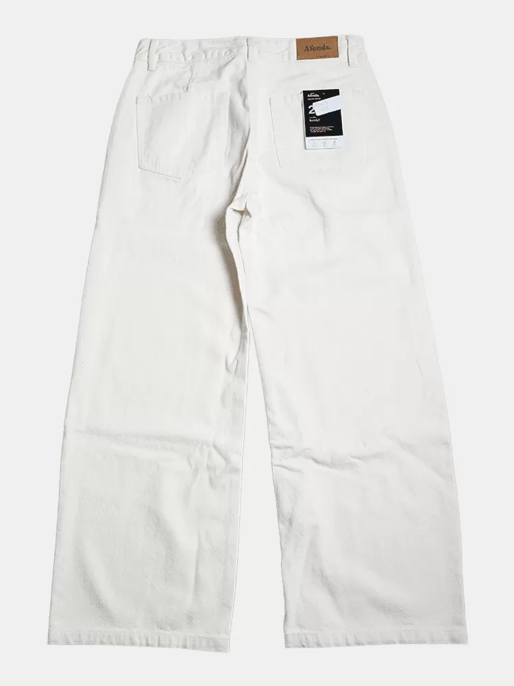 Afends Kendall Organic Denim Low Rise Jean - Off White