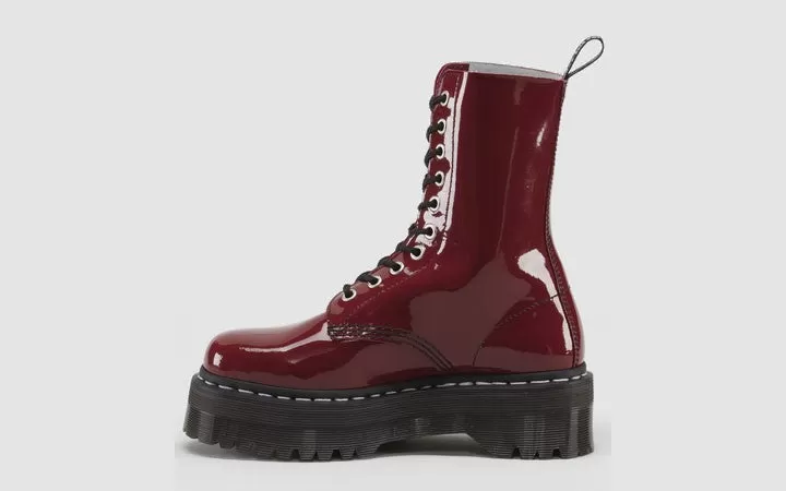 AGGY 1490 CHERRY RED PATENT PLATFORM BOOT