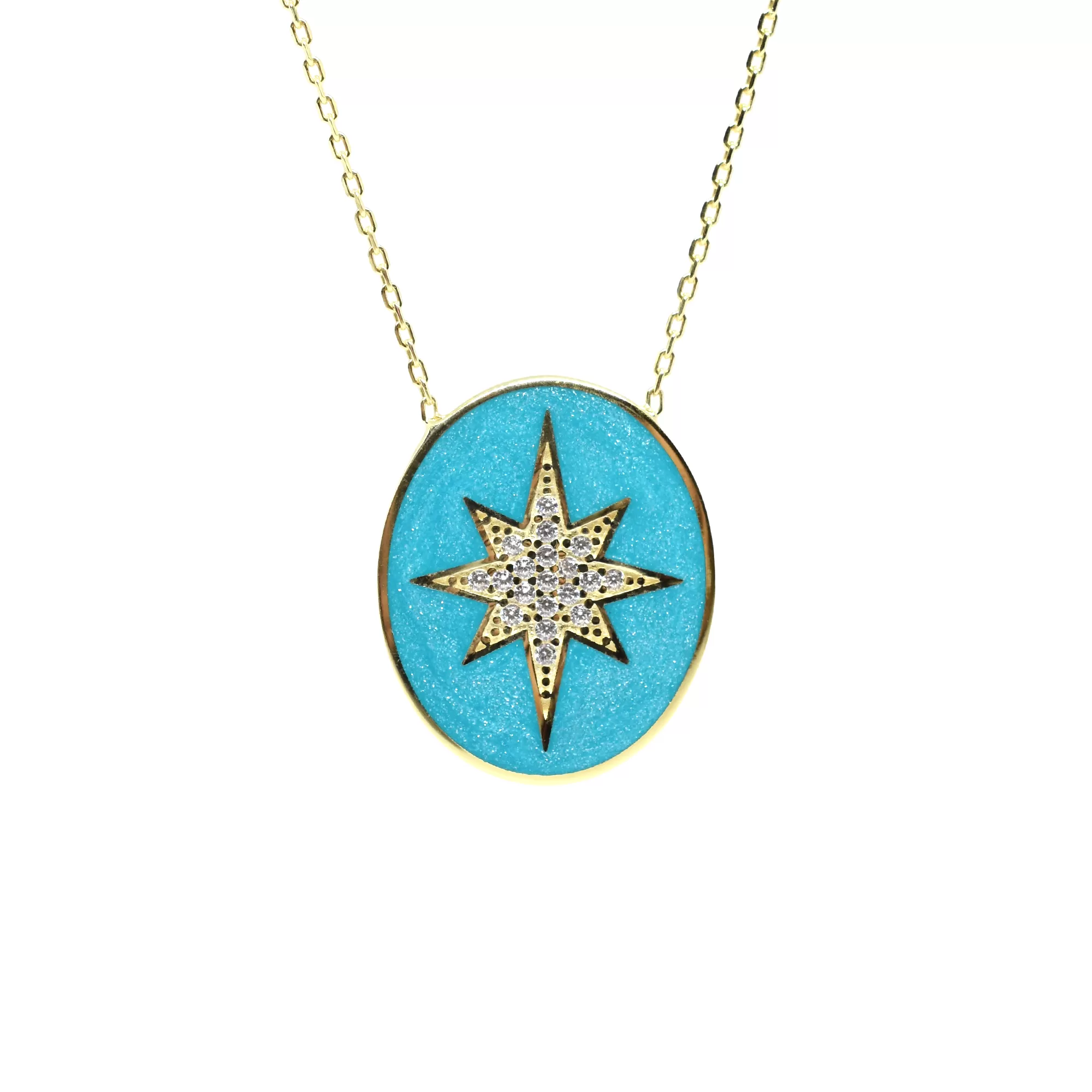 Aqua North Star Necklace