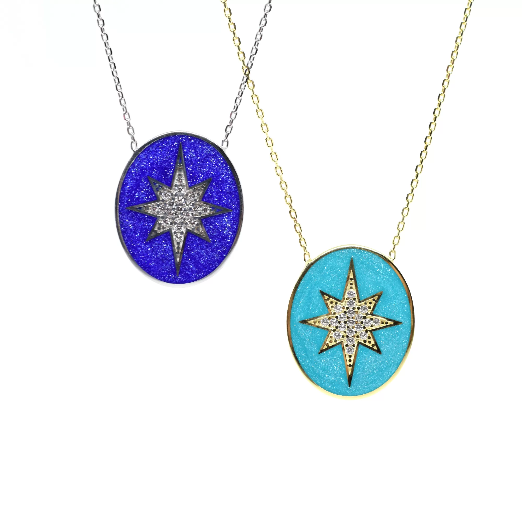 Aqua North Star Necklace