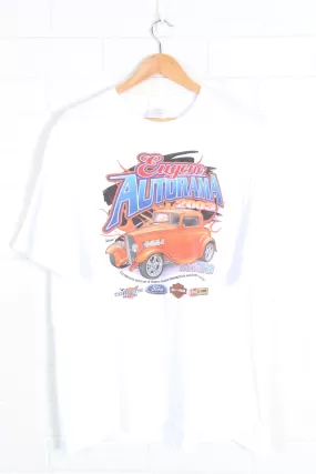 Autorama 100 Years of Harley Davidson & Ford Cars Print Tee (XL)