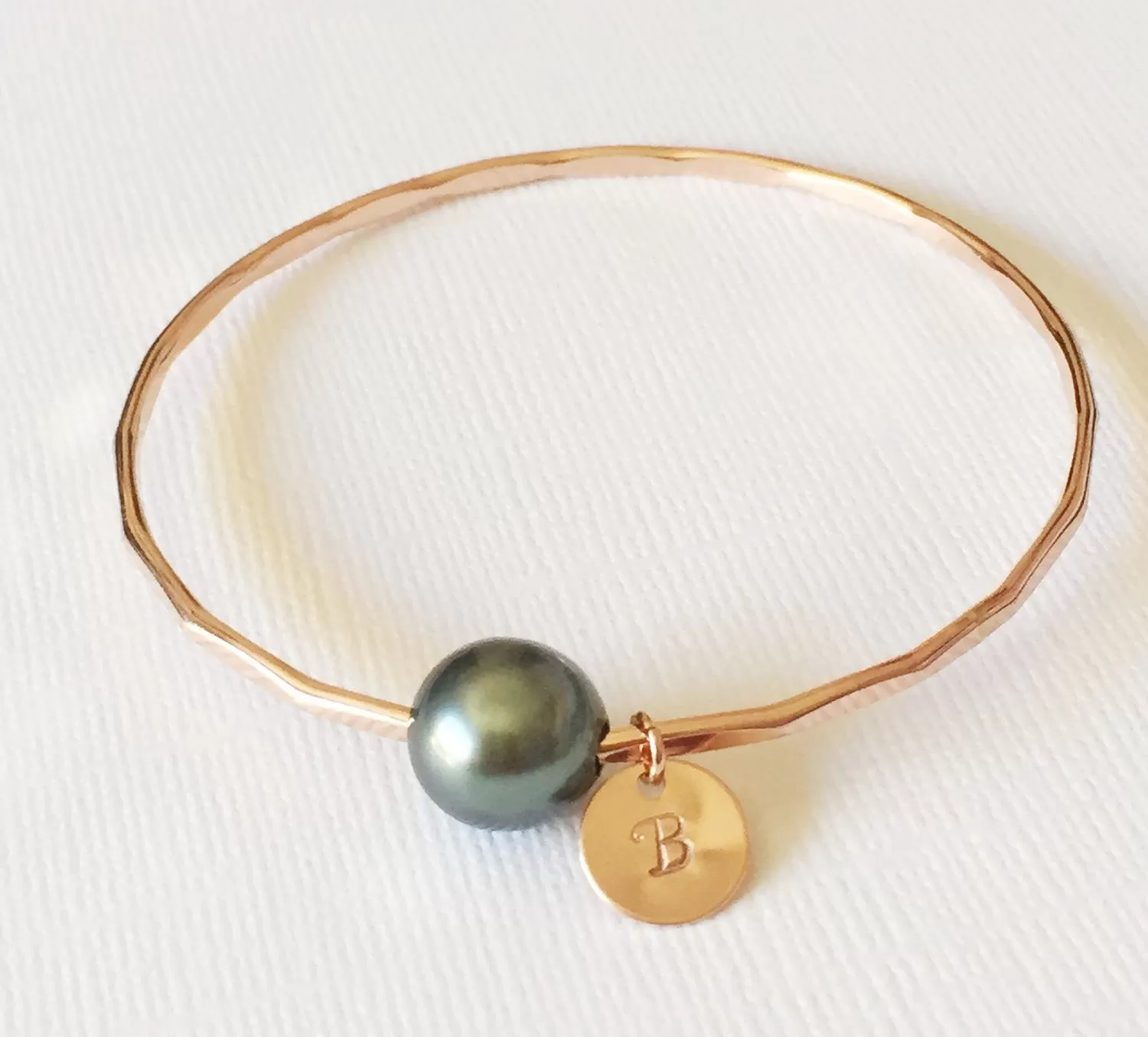 Bangle Chari - tahitian pearl (B142)