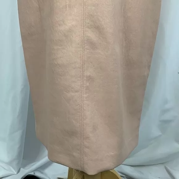 BCBG NWT Pink Faux Leather MIDI Dress