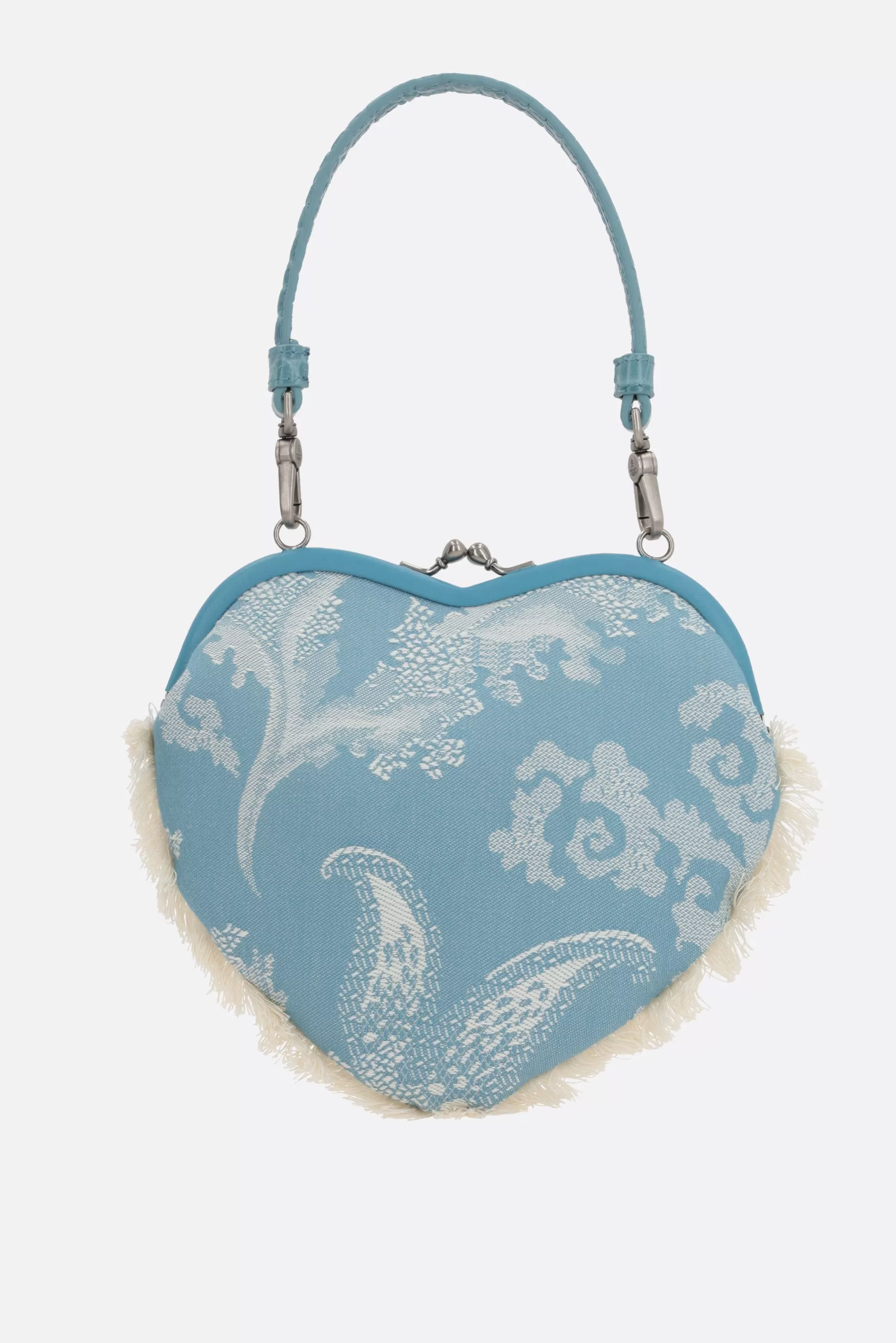 Belle Heart Frame jacquard handbag