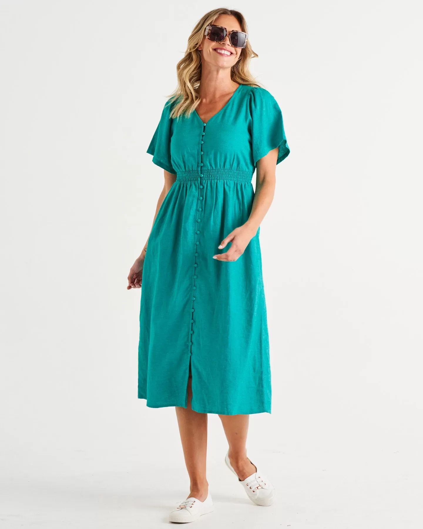 Betty Basics Whitney Dress - Teal