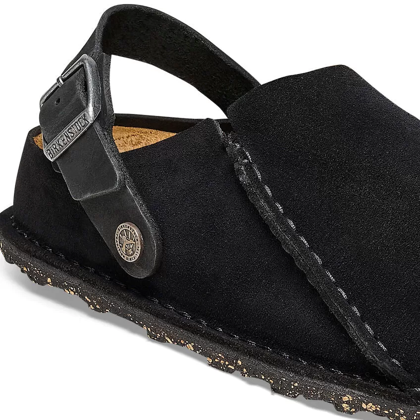 Birkenstock Men's Lutry Premium Suede (Black - Regular fit)