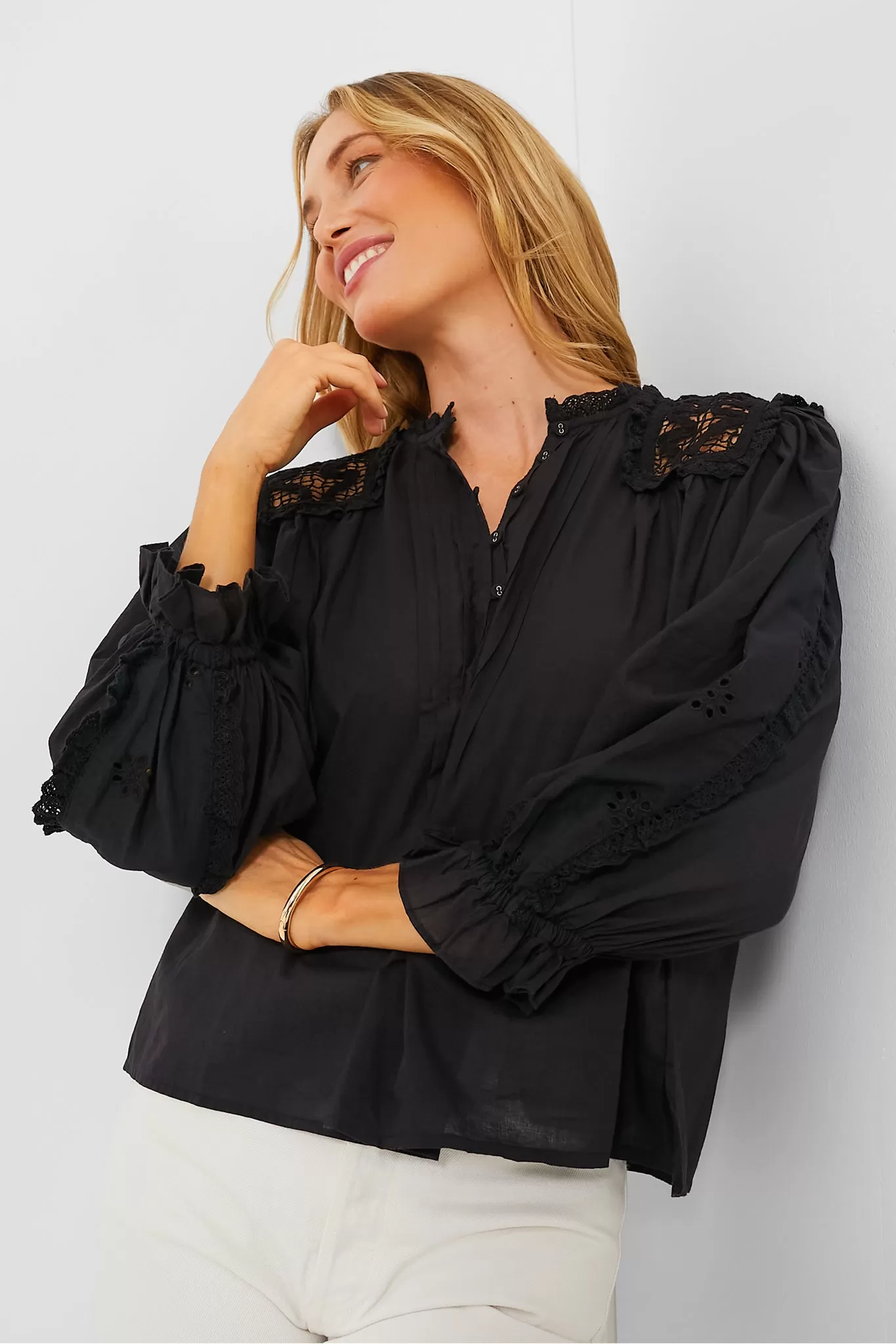 Black Claudia Blouse