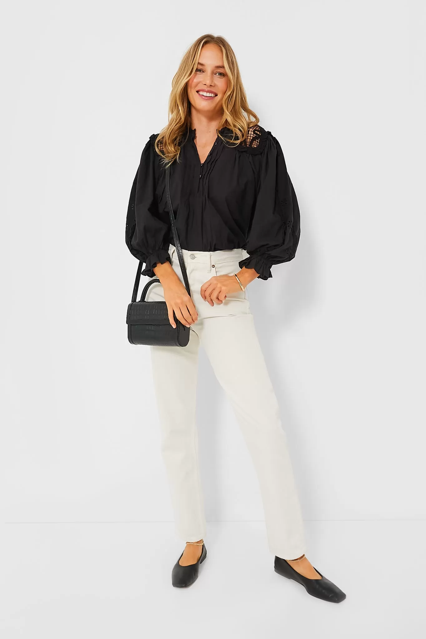 Black Claudia Blouse