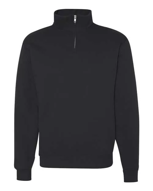 Black Monogram Quarter Zip Sweatshirt