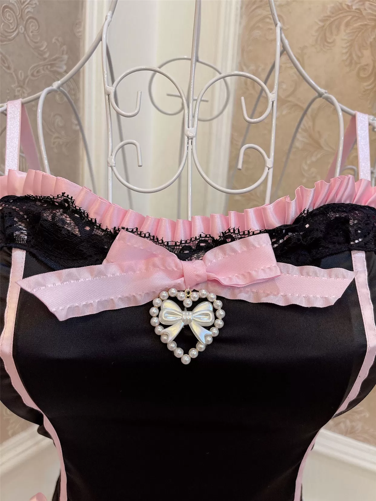 Black pink halter top / tutu skirt