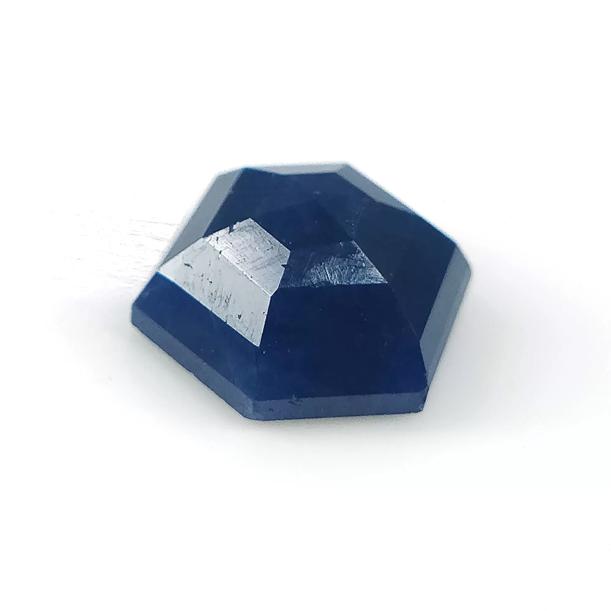 BLUE SAPPHIRE Gemstone Step Cut : 4.95cts Natural Untreated Unheated Sapphire Hexagon Shape 11*10mm (With Video)