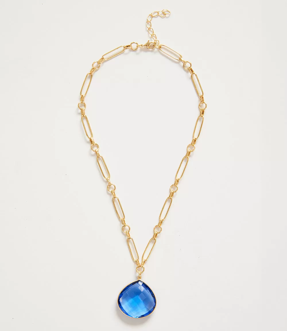 Blue Tanzanite Pendant Necklace