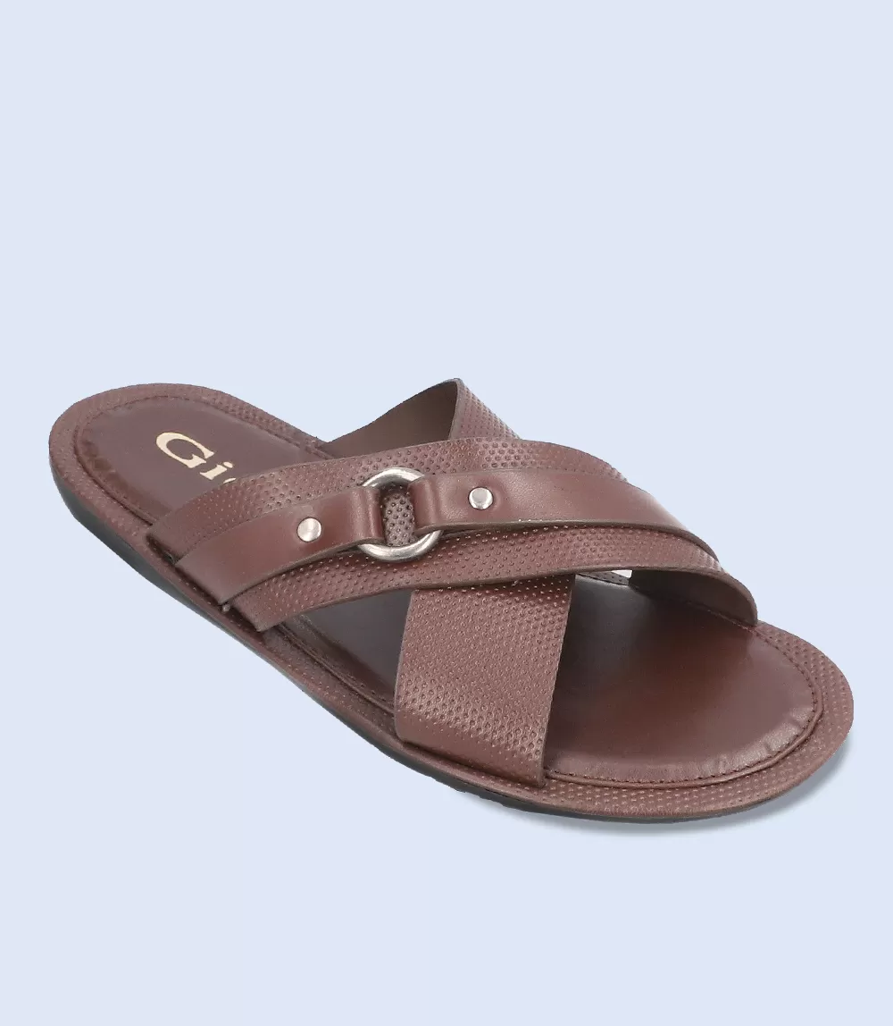 BM4846-DARKBROWN-Men Slipper