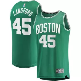 Boston Celtics Romeo Langford Fanatics Branded Replica 2019 NBA Draft First Round Pick Fast Break Icon Jersey Mens - Green | Ireland Q8860E5