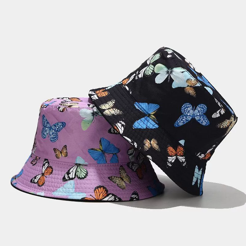 Butterfly Printed Buckle Hat