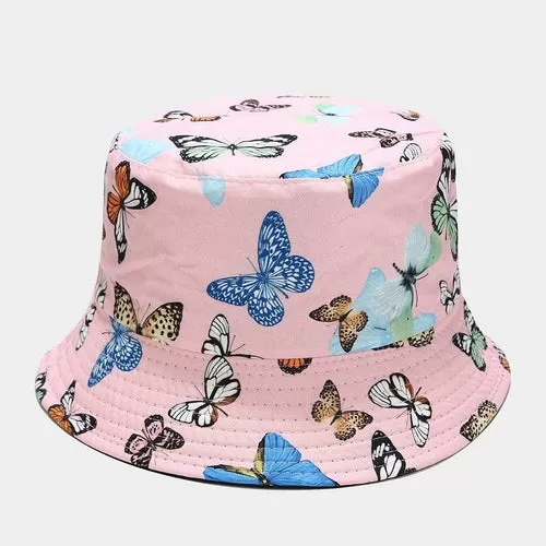 Butterfly Printed Buckle Hat