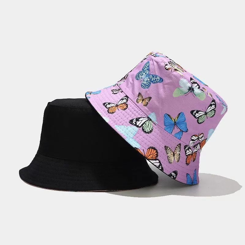 Butterfly Printed Buckle Hat