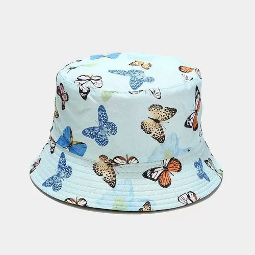 Butterfly Printed Buckle Hat