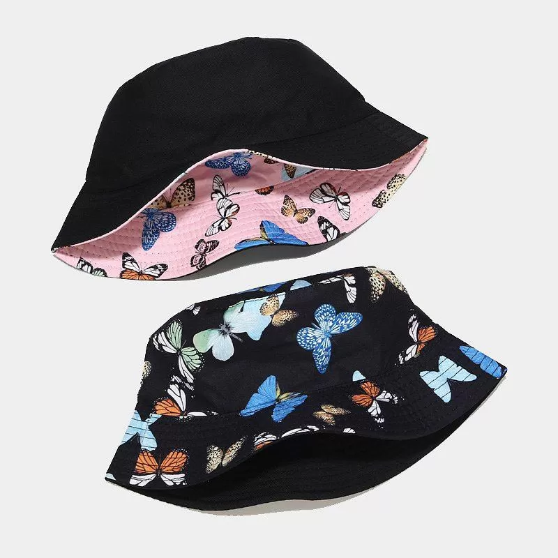 Butterfly Printed Buckle Hat