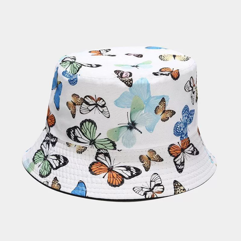 Butterfly Printed Buckle Hat