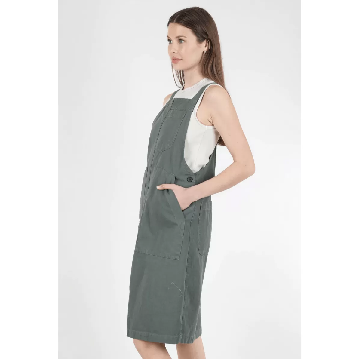 Canvas Overall Dress