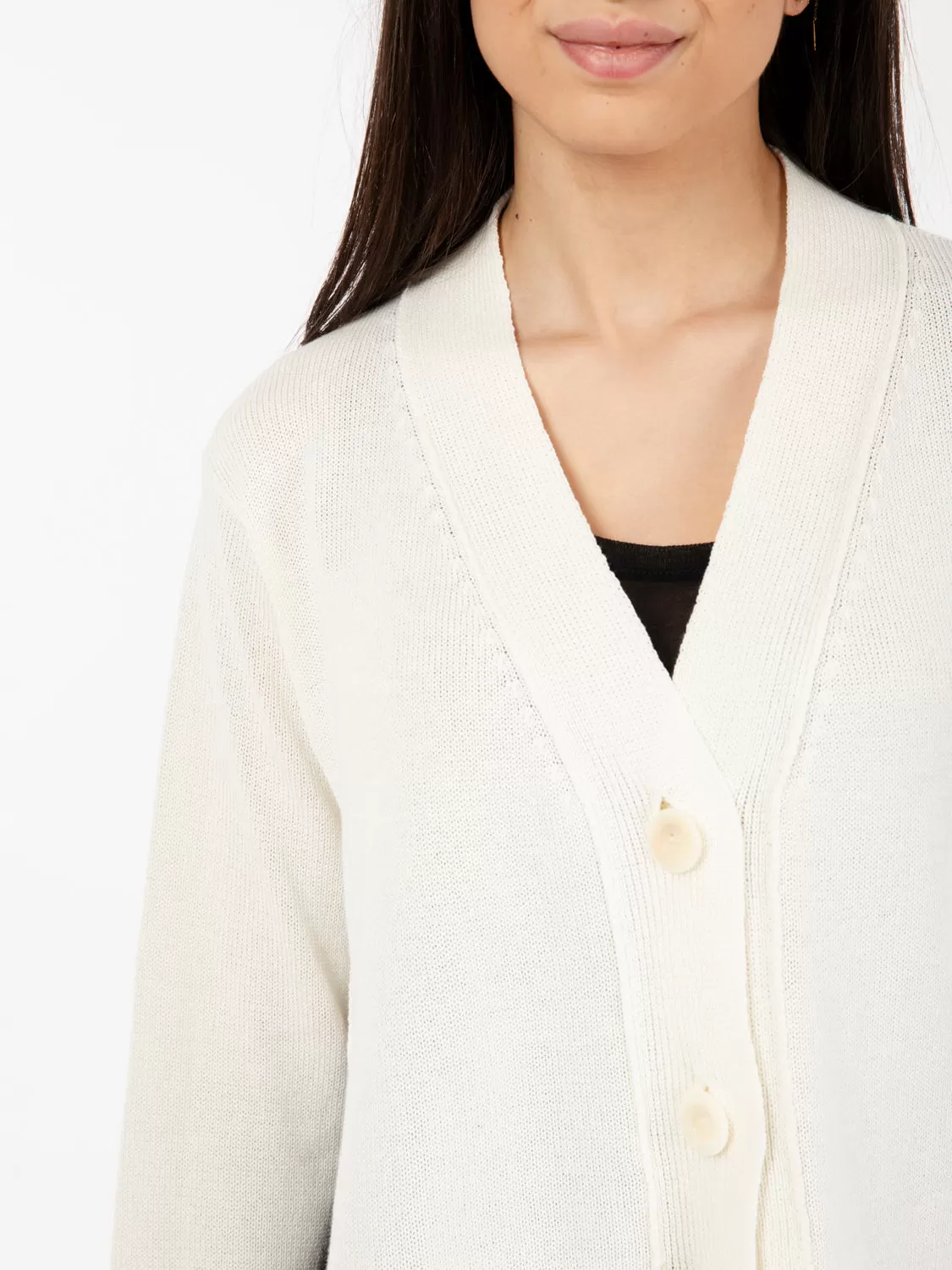 Cardigan scollo a V cocco