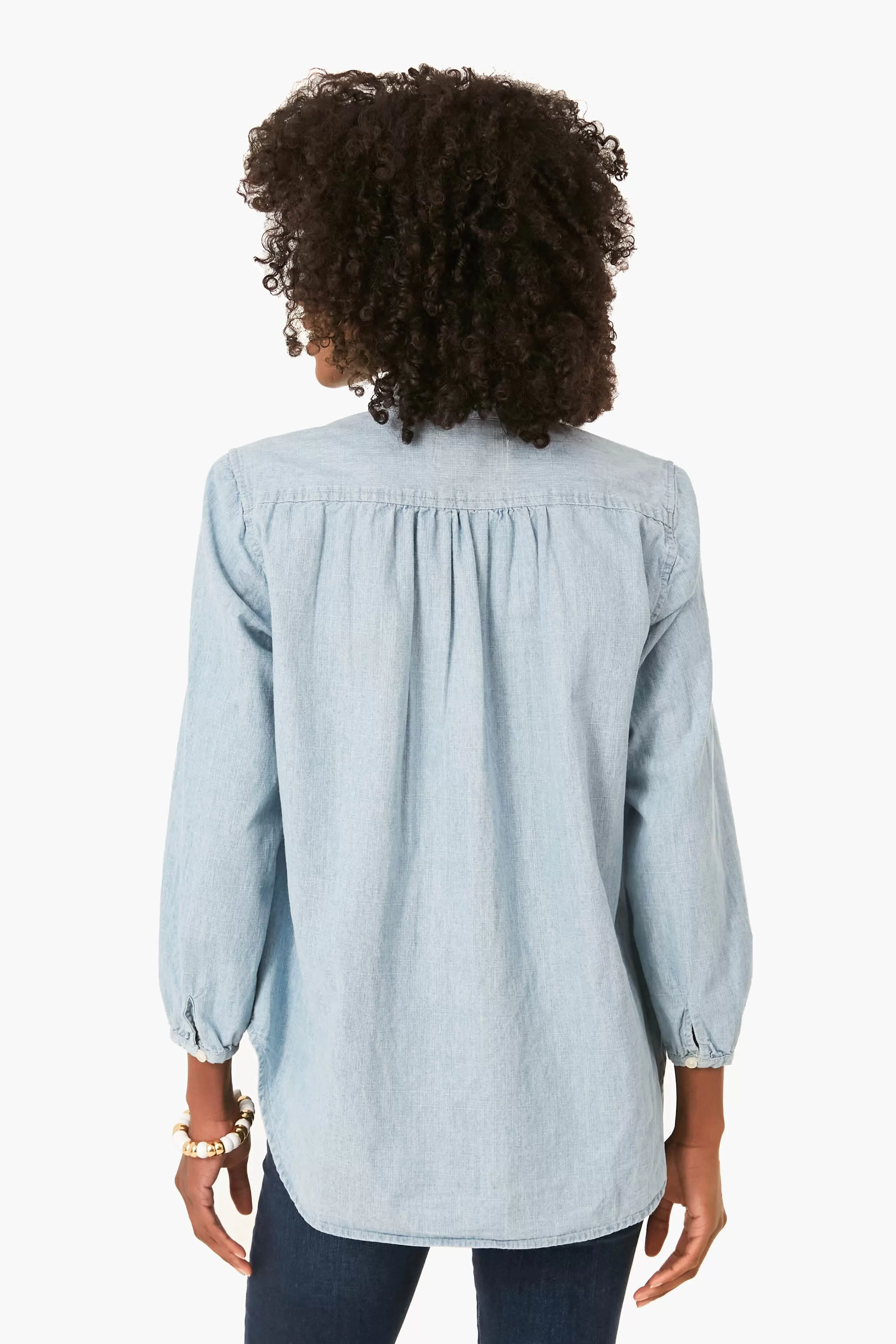 Chambray Sara B Henley Shirt