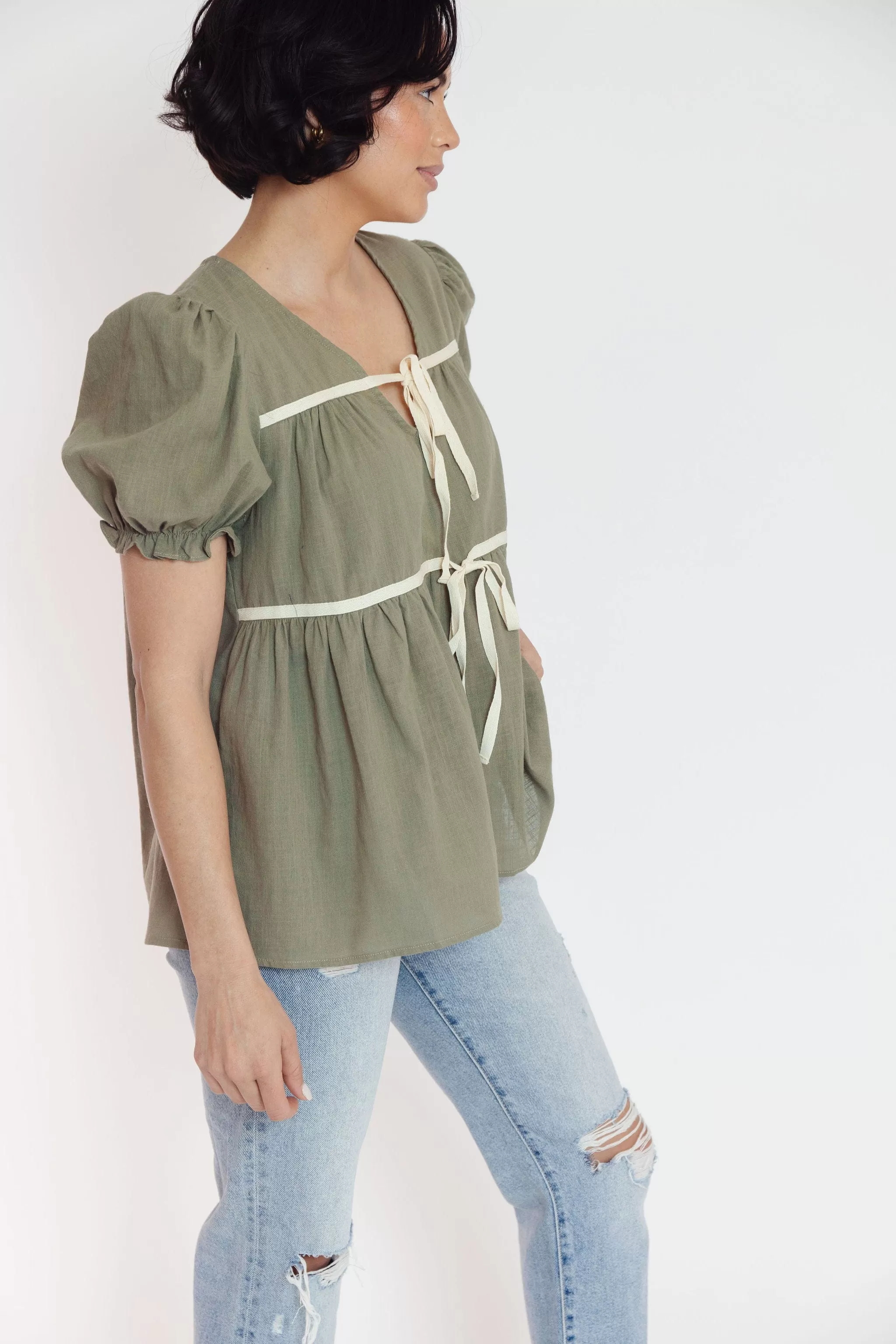 Constance Blouse in Lt. Olive