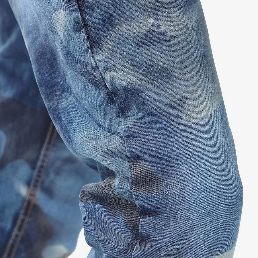 Copper Rivet Blue Camo Jean