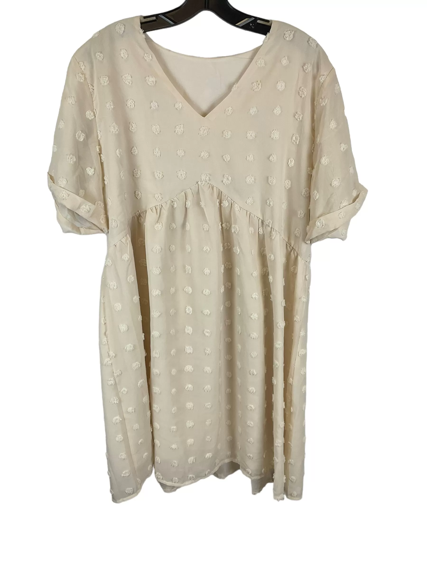 Cream Dress Casual Short Clothes Mentor, Size Xl