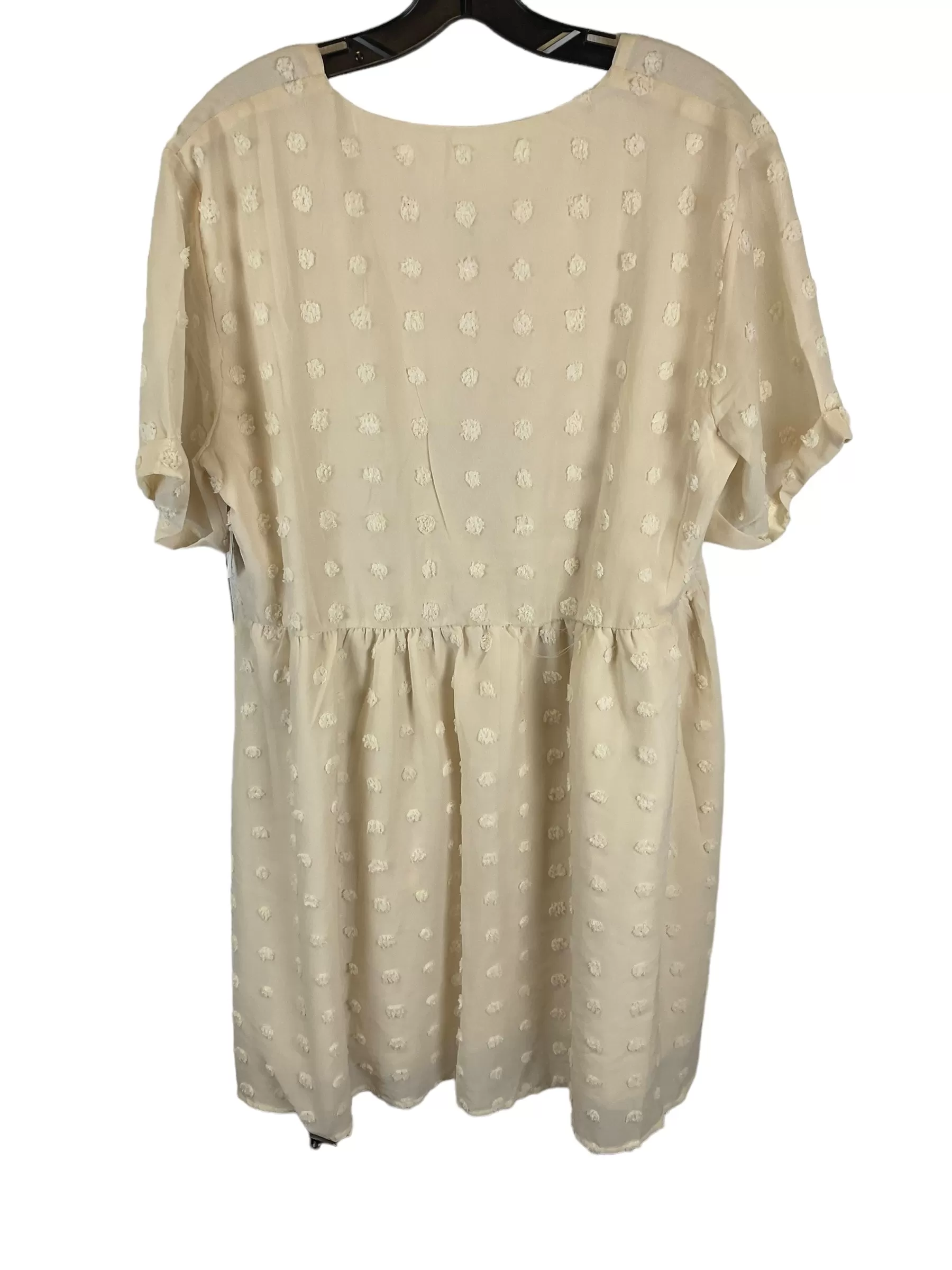 Cream Dress Casual Short Clothes Mentor, Size Xl