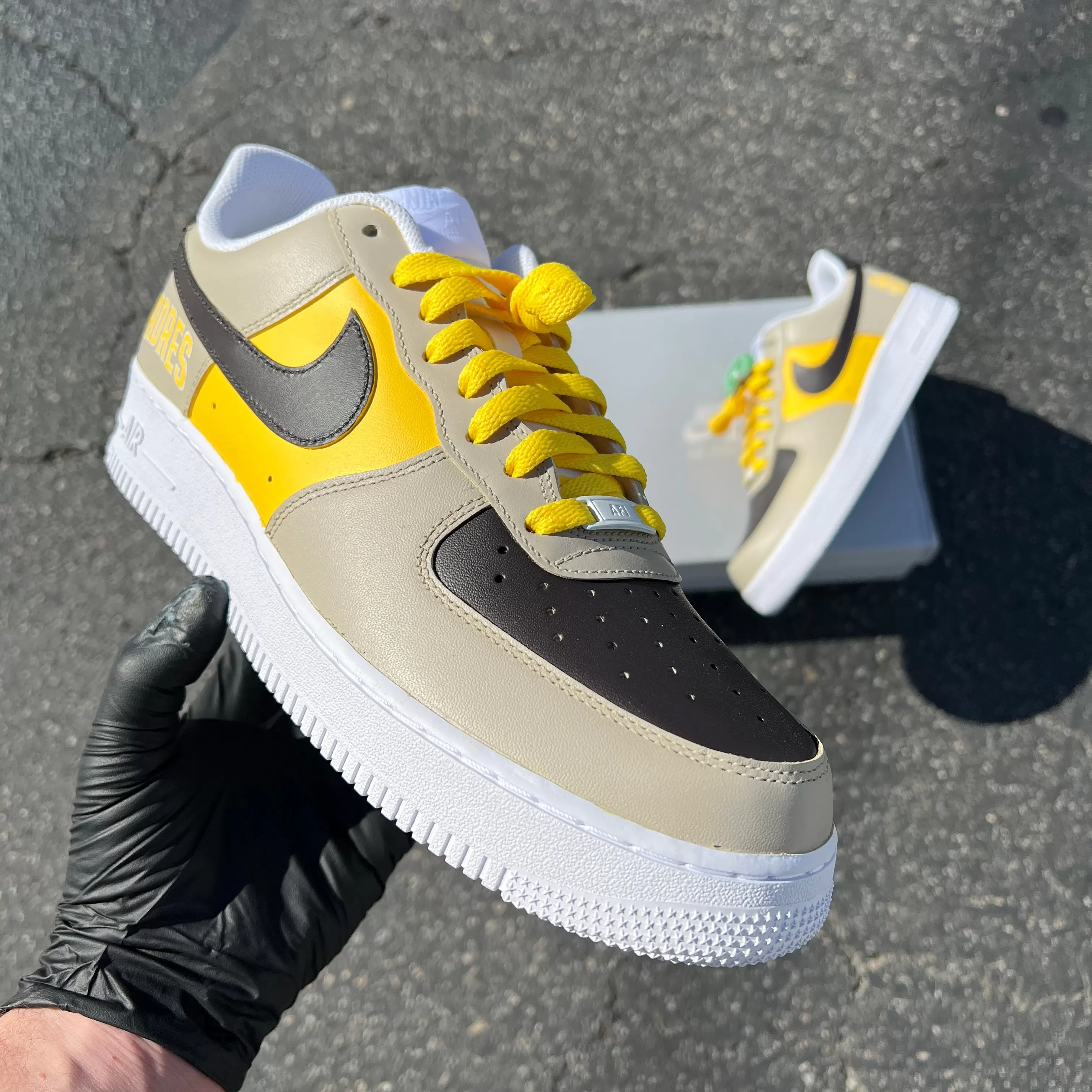 Custom Hand Painted San Diego Padres Nike Air Force 1