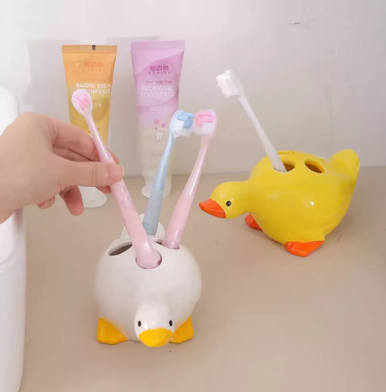 Cute Goose Tooth Brush Holder PN6485