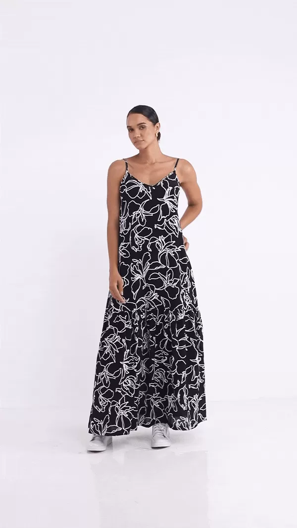 Dallas Maxi - Exclusive Black/White Print