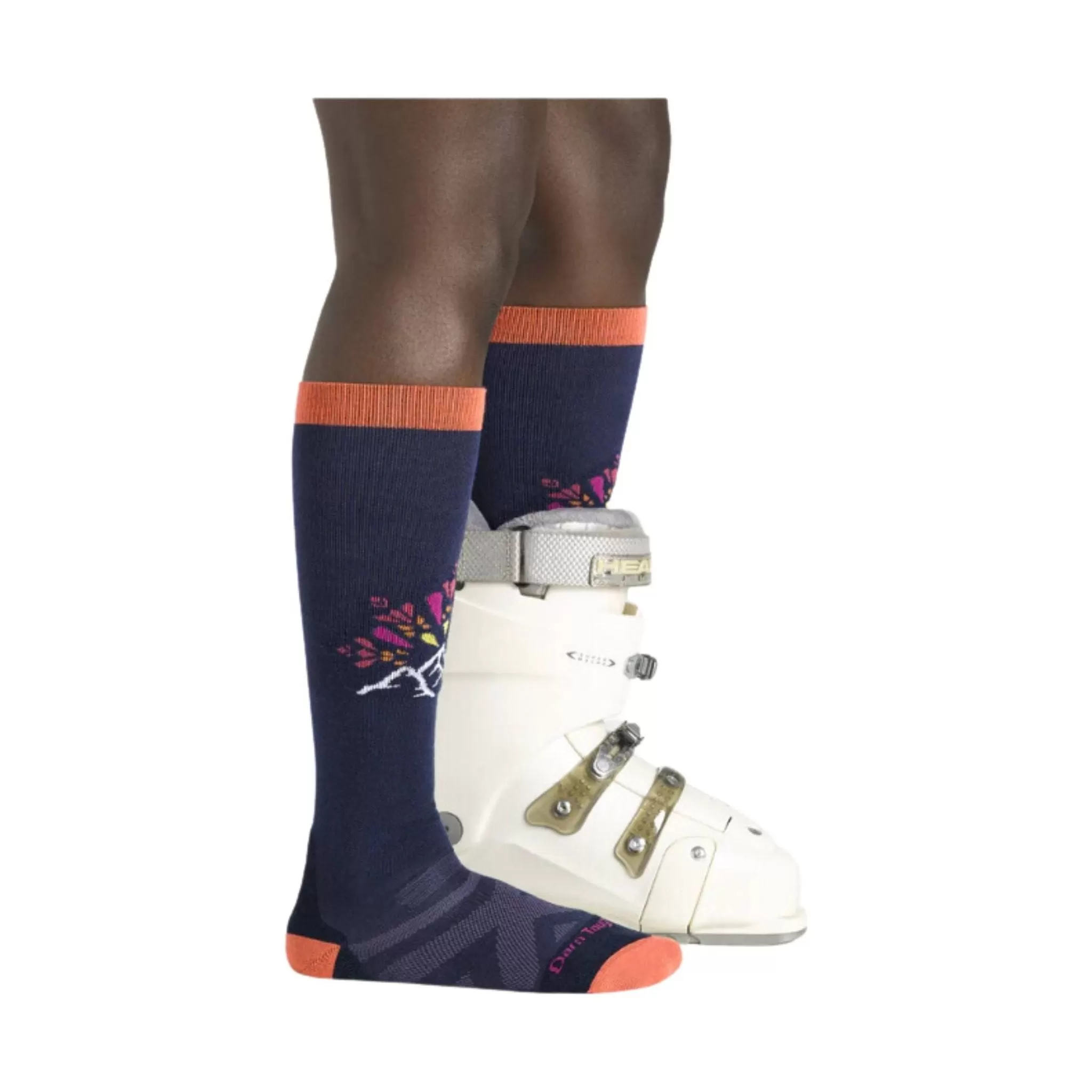 Darn Tough Vermont Women's Daybreak Over The Calf Midweight Ski and Snowboard Sock - Eclipse