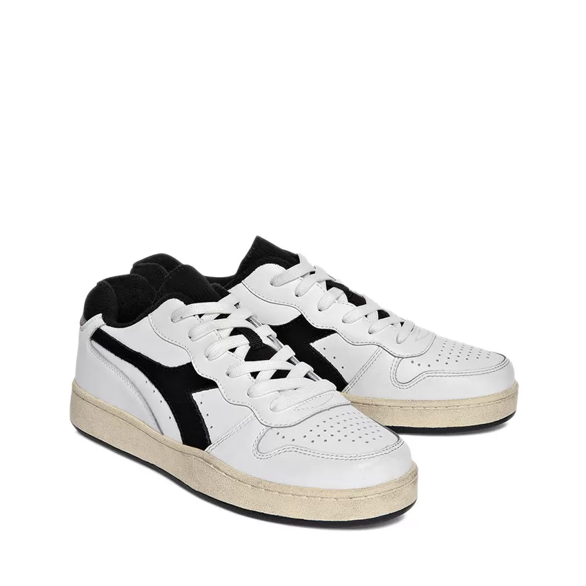 DIADORA SNEAKERS MI BASKET LOW BIANCO-NERO