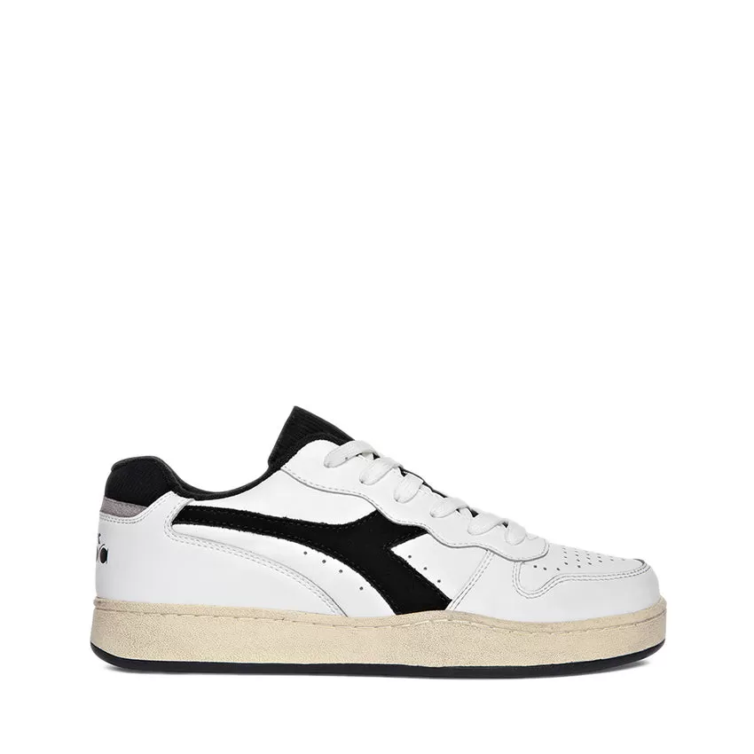 DIADORA SNEAKERS MI BASKET LOW BIANCO-NERO