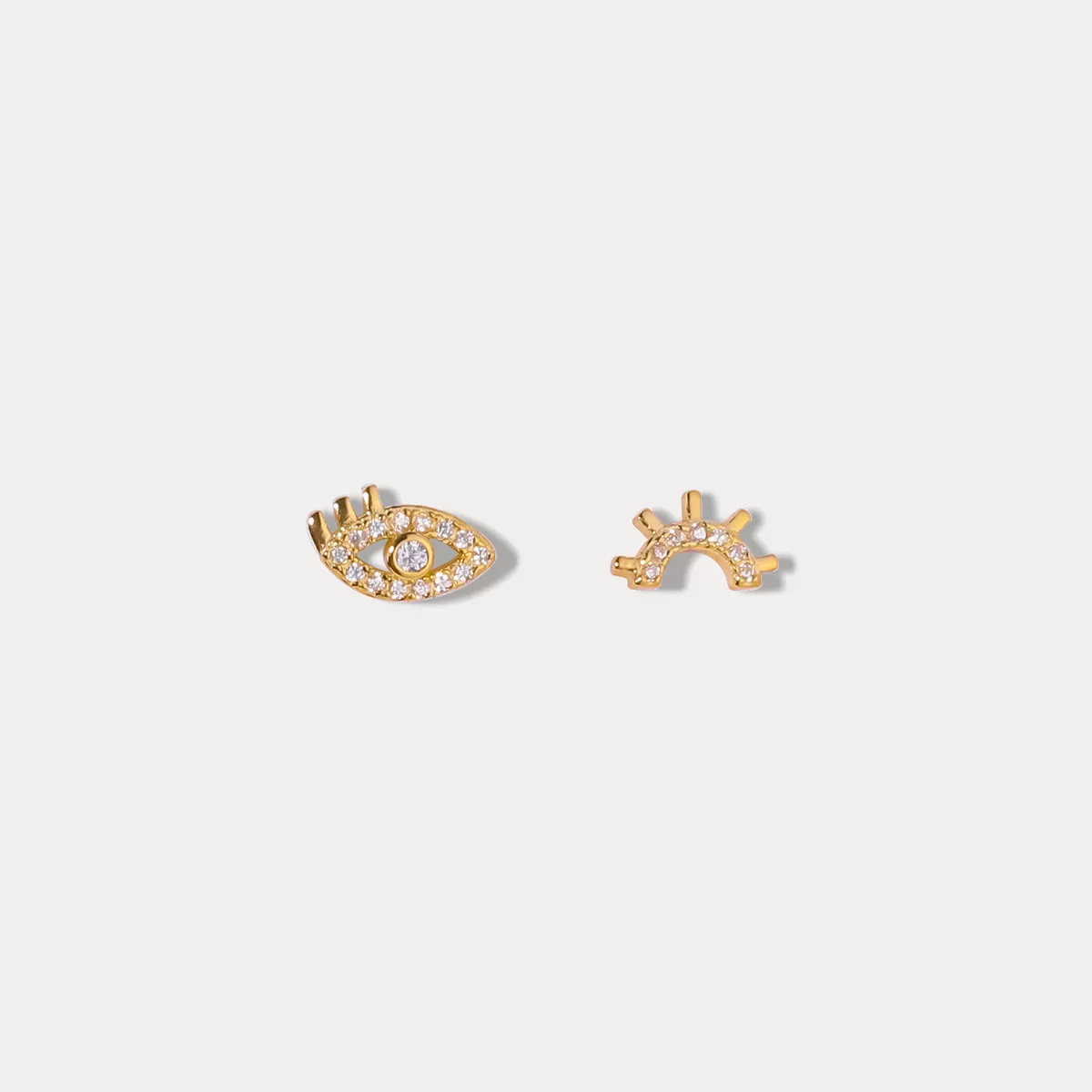 Diamond Evil Eyes Stud Earrings