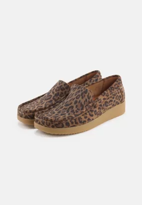 Elin Loafer Suede Print - Leopard