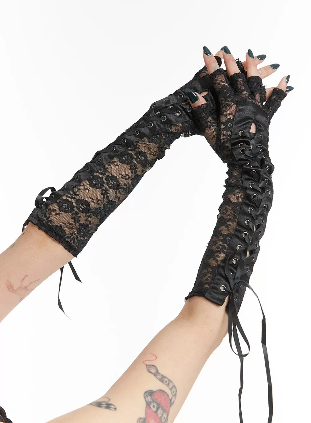 Fairy Grunge Lace-Up Hand Warmer IJ410