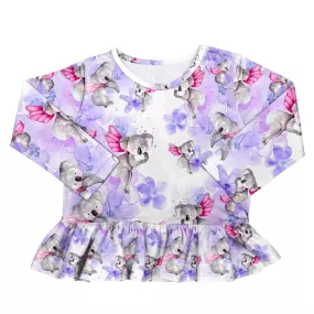 Fairy Koala Long Sleeve Frill Top