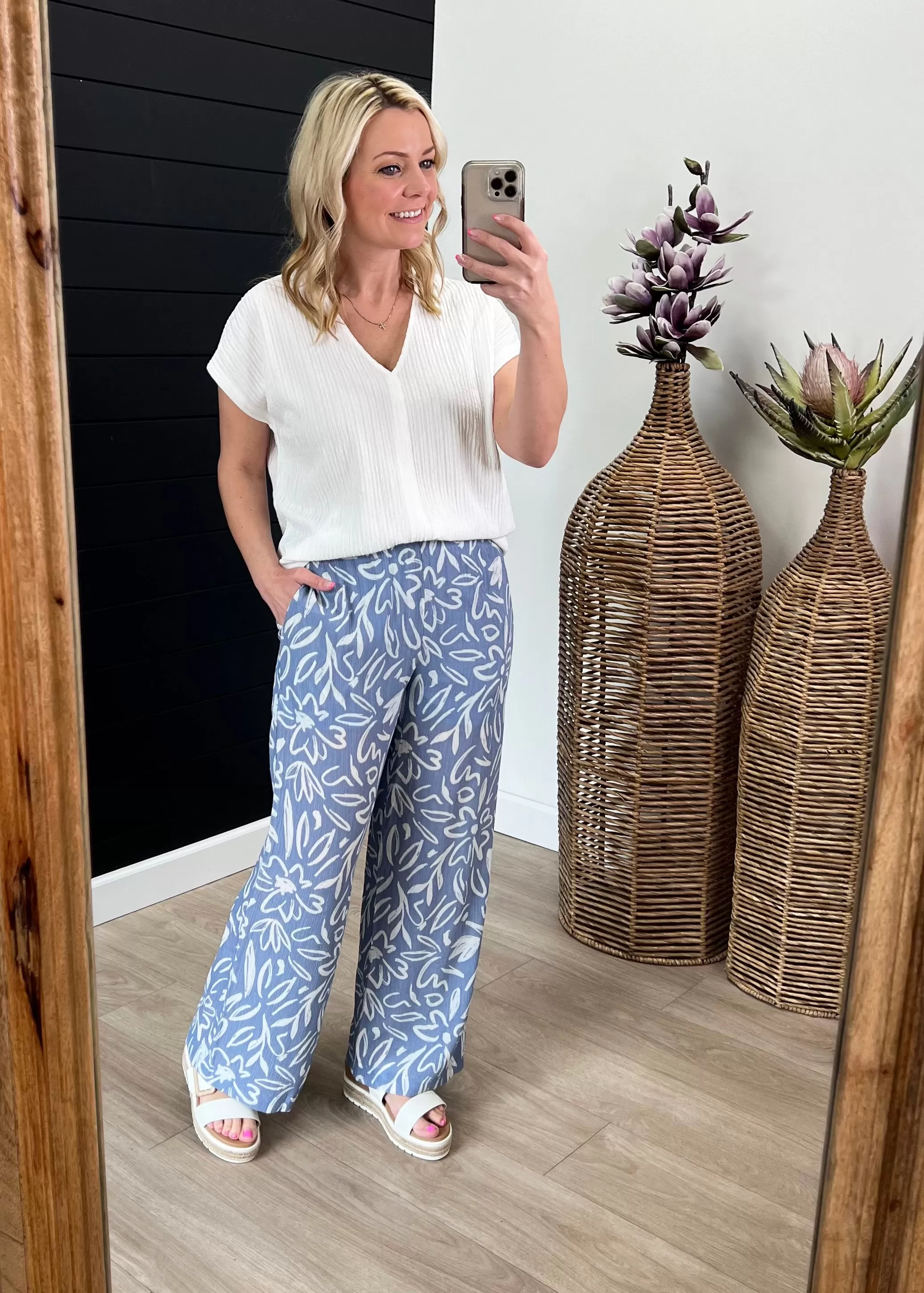 FINAL SALE - Cute & Classic Blue Printed Pants